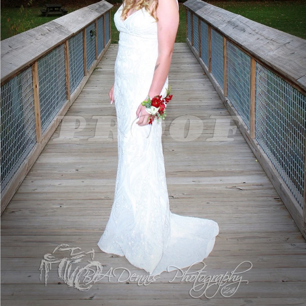 Elegant White Lace Gown